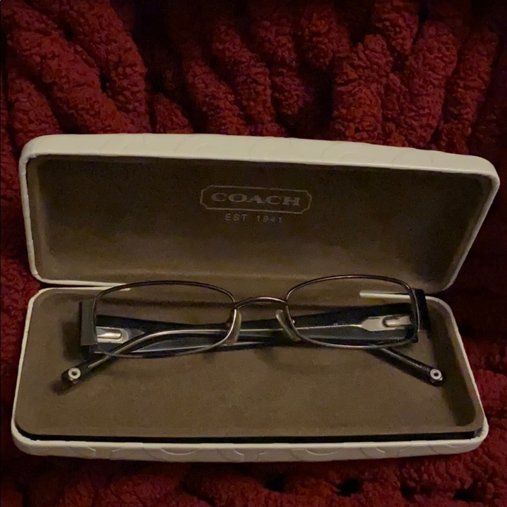 Coach reading glasses with case